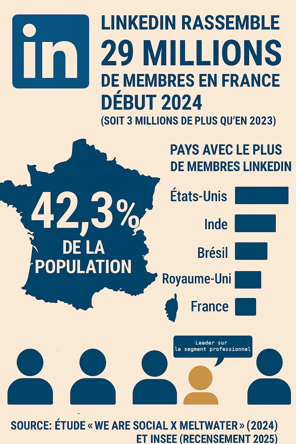 La place de LinkedIn en France